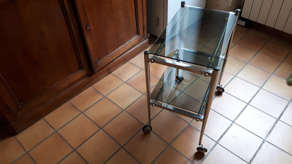 Desserte vintage &agrave; roulettes 1973 Meubles