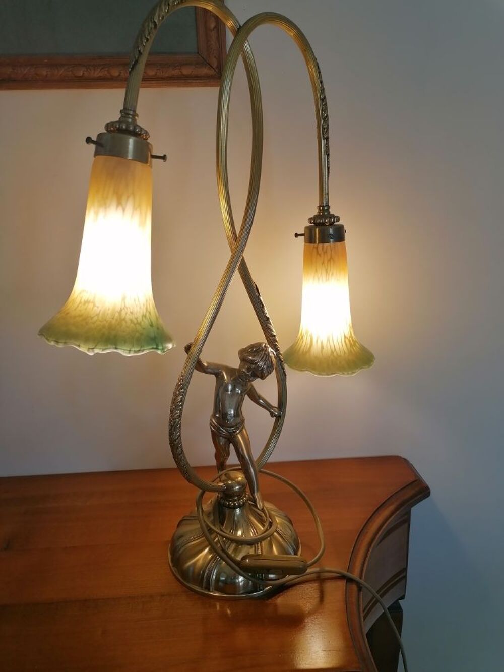 Lampe bronze / laiton Décoration
