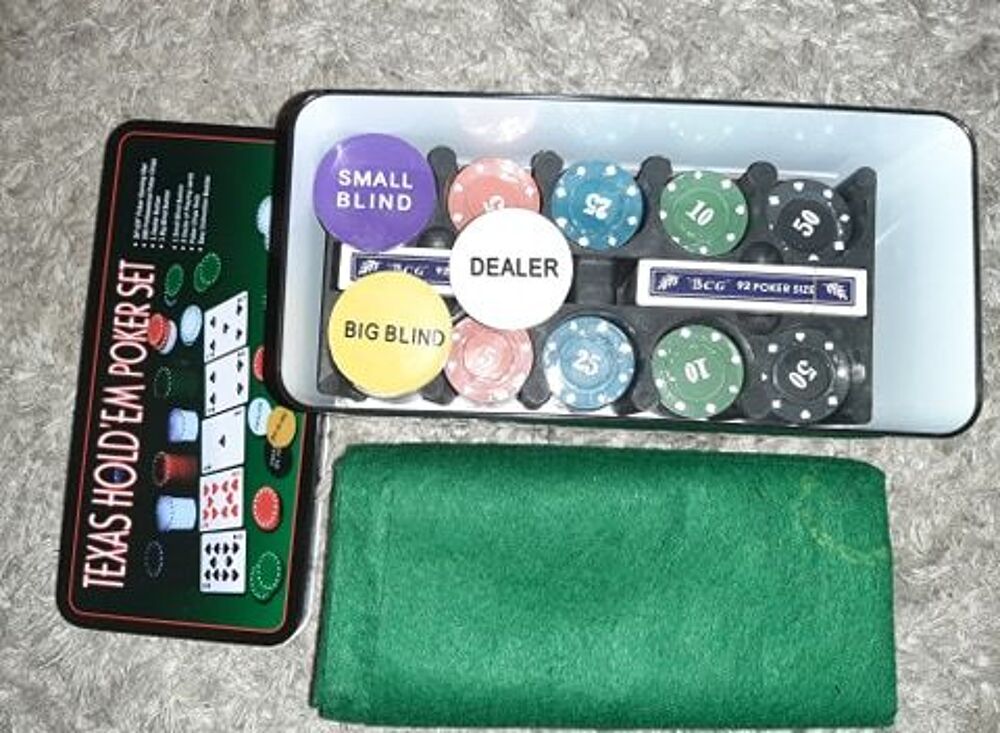 6 Boites Poker 200 Jetons NUMEROTES Texas Holdem + 2 Jeux de Jeux / jouets