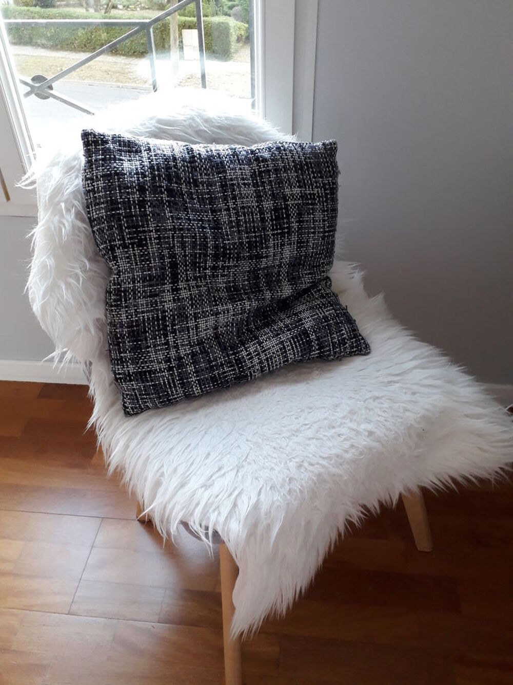 Lot de 3 coussins en tweed (+ taies offerts) Décoration