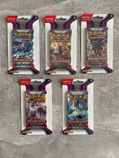 Artset, 5 boosters neufs scell�s pokemon EV 2 paldea 39 Hendaye (64)
