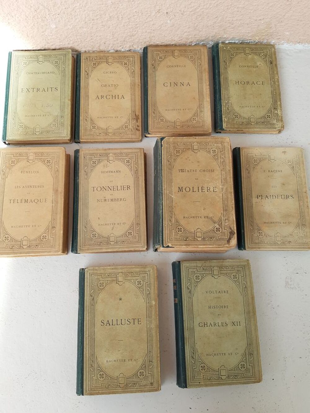 Collection Livres 1900 VOLTAIRE, SALLUSTRE, MOLIERE , etc... Livres et BD