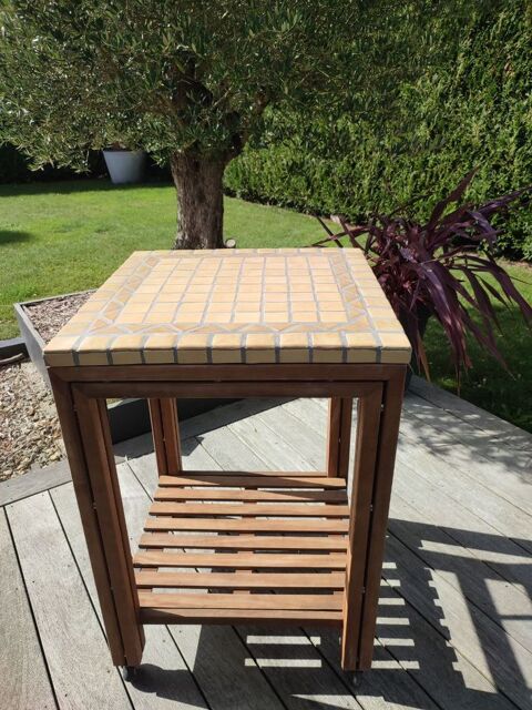 Desserte en Teck et ceramique 250 Rennes (35)