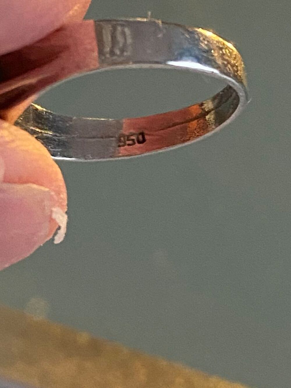 Bague poin&ccedil;on 950 Bijoux et montres