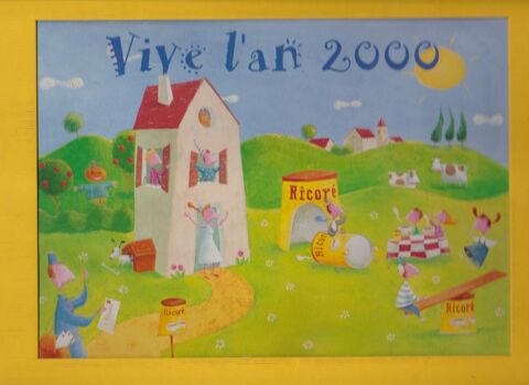 Calendrier  Vive l'an 2000  pub RICORE dans un cadre 2 Ervy-le-Chtel (10)