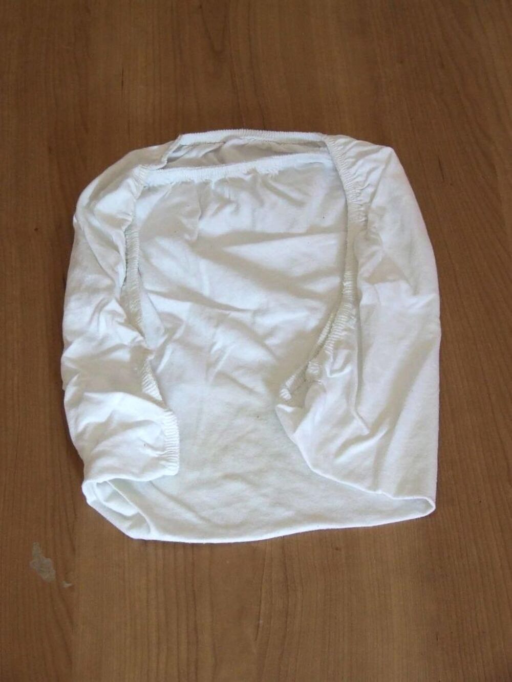 Drap housse jersey pour landau ou berceau, Blanc, TBE Puériculture
