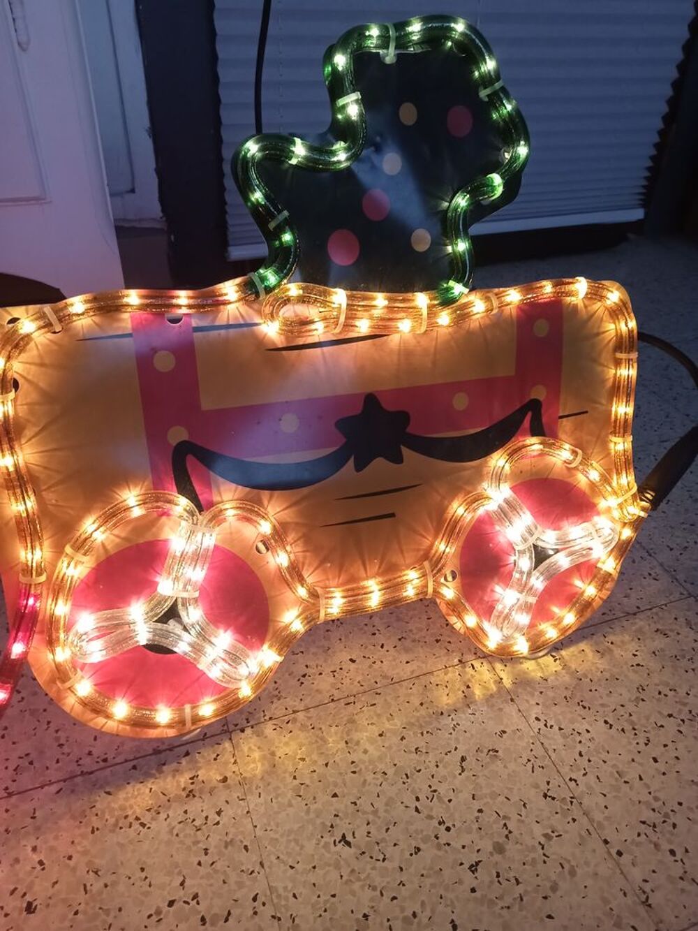 Train du p&egrave;re no&euml;l lumineux Décoration