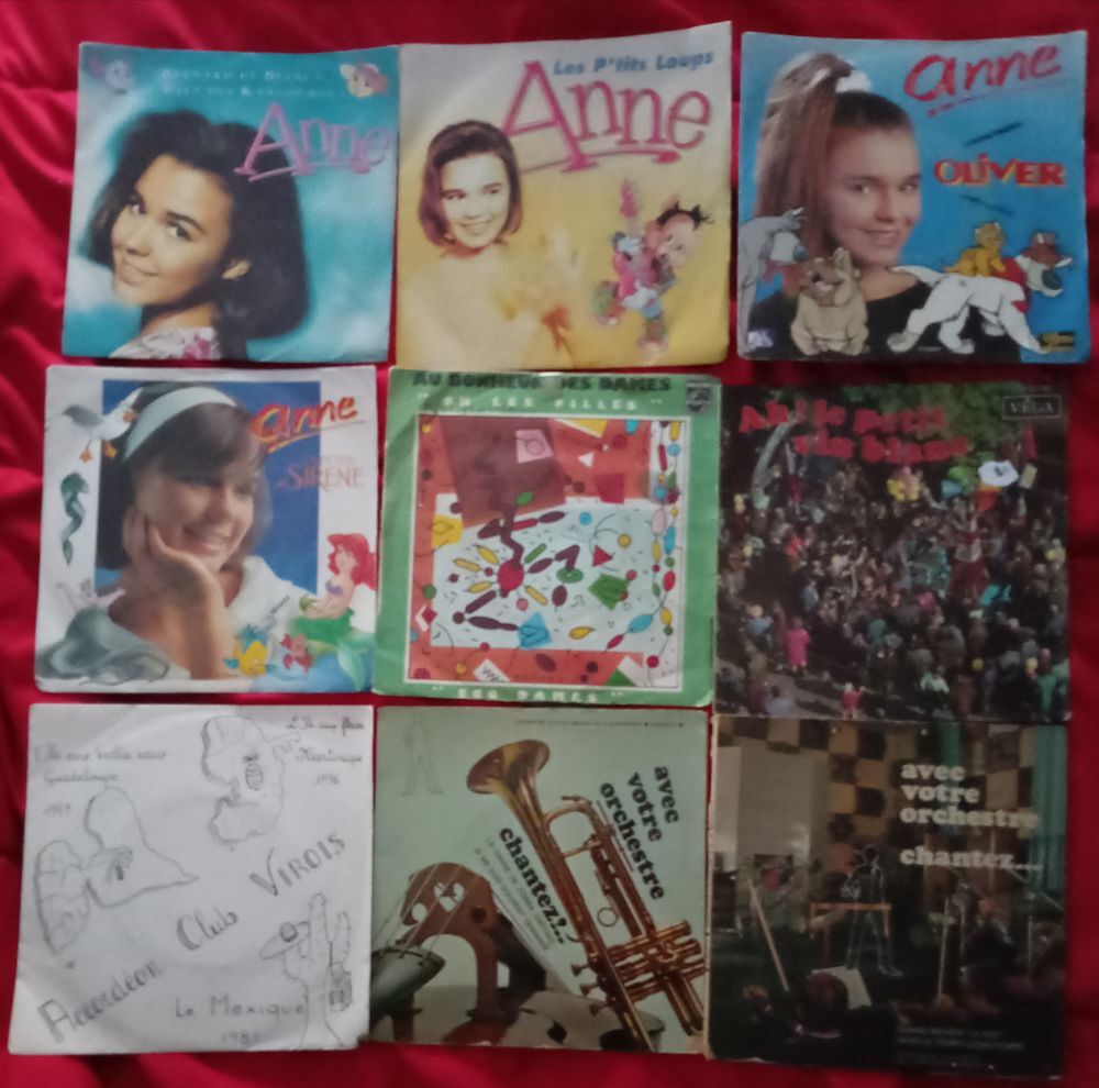 LOT DE 76 X DISQUES 45 TOURS FRANCAIS // A/ CD et vinyles