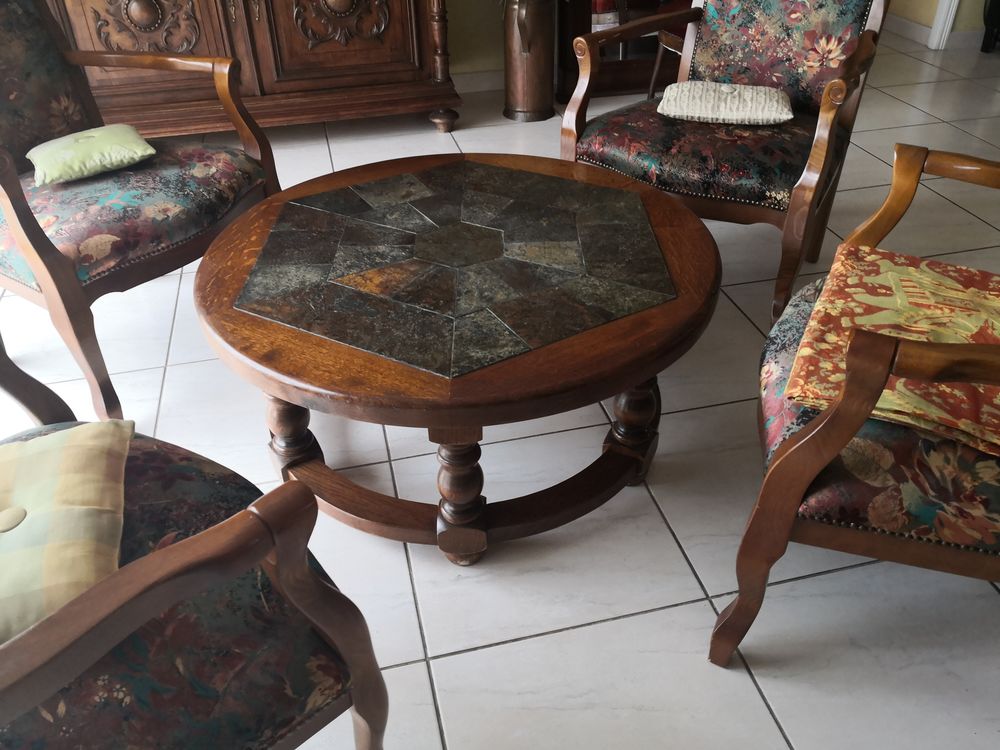 Table basse de salon en ch&egrave;ne Meubles