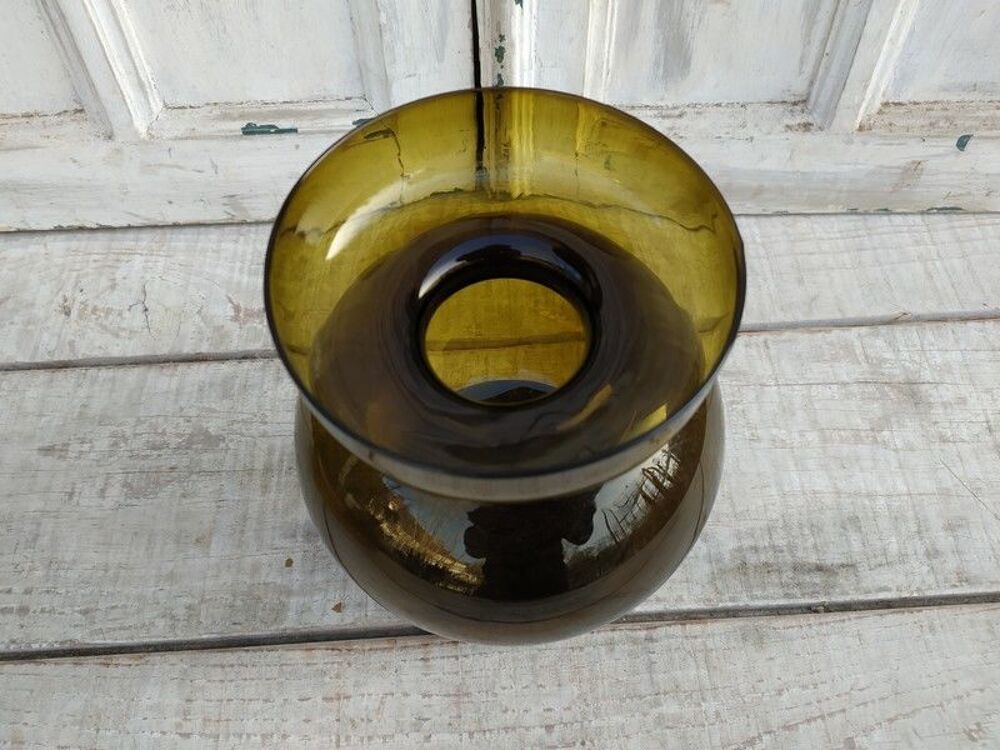 Vase Verre Fum&eacute; Vintage Design Scandinave Ingridglaser Décoration