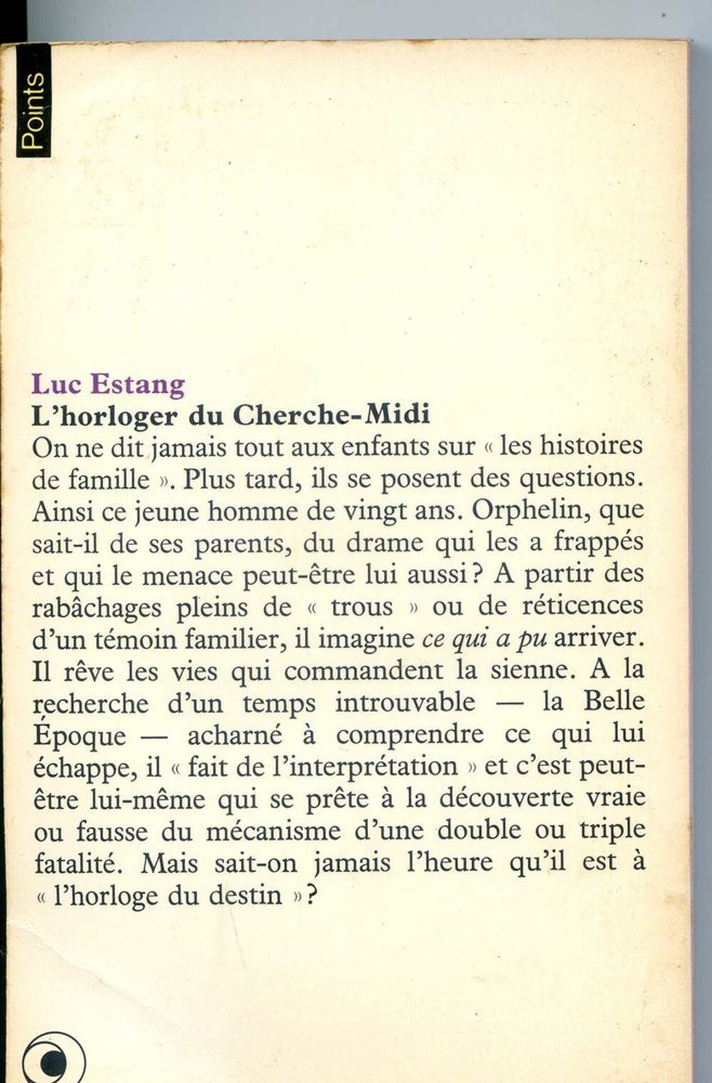 L'horloger du Cherche-Midi - Luc Estang, Livres et BD