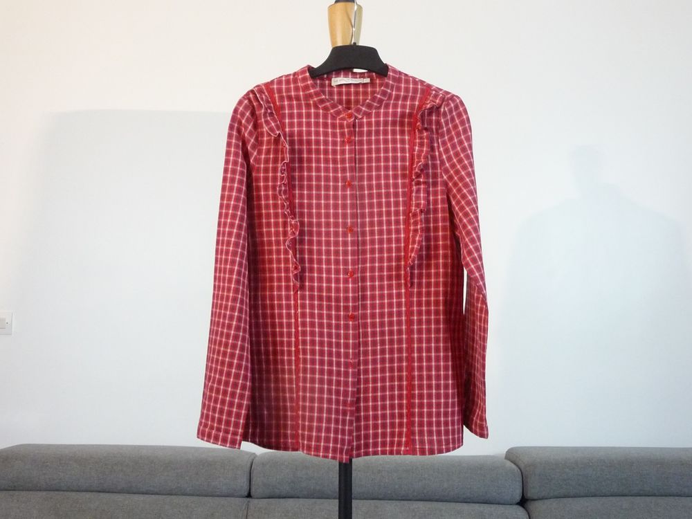 Chemise 100% Coton Rouge Manches Longue- La Petite Etoile Vêtements