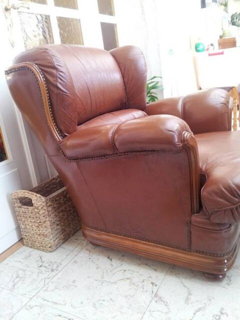 fauteuil cuir 150 Petite Synthe (59)