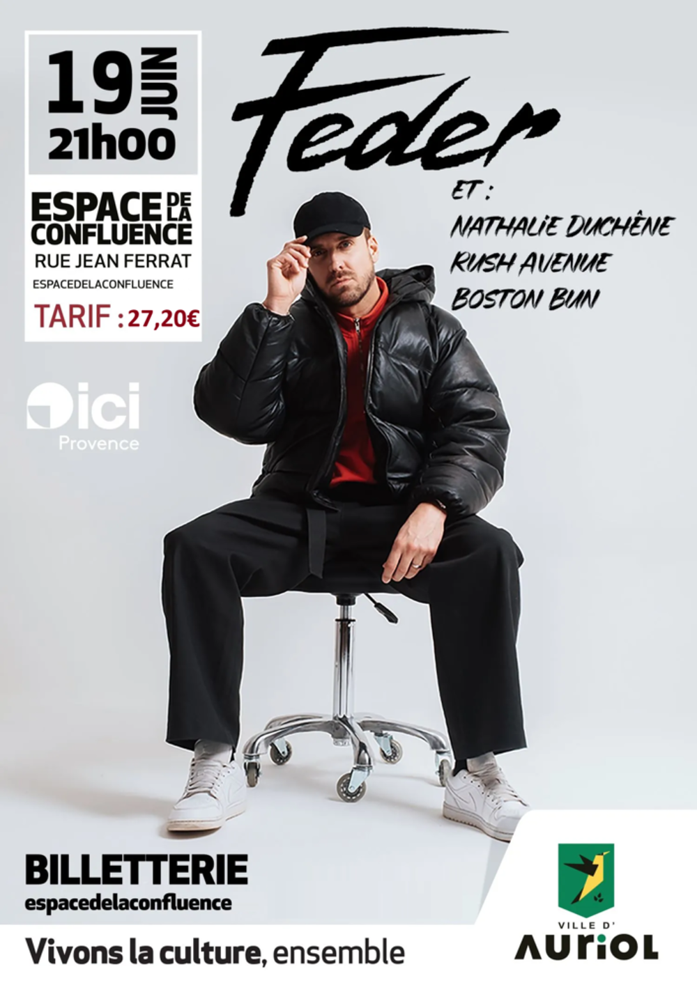2 places pour le concert de FEDER vendredi 19 juin &agrave; Auriol Billetterie