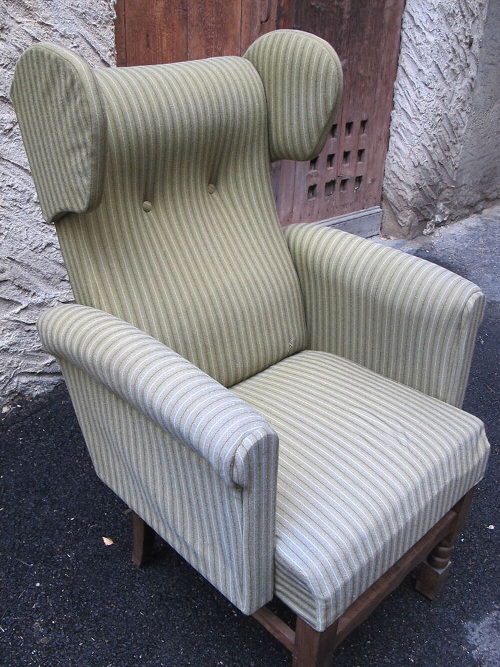 Fauteuil velours - Accoudoirs amovibles - Oreilles Meubles