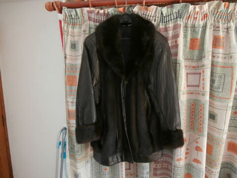 Veste femme cuir et vison 350 Jarmnil (88)
