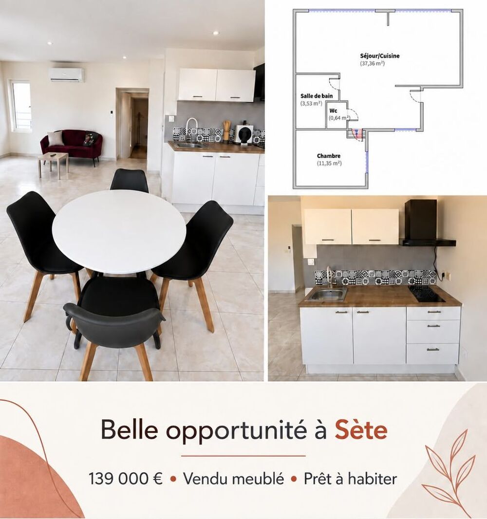 Vente Appartement SÈTE ? Quartier Haut Sète