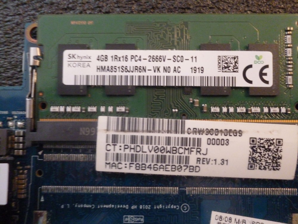 Carte m&egrave;re hp 240 G7 Matériel informatique