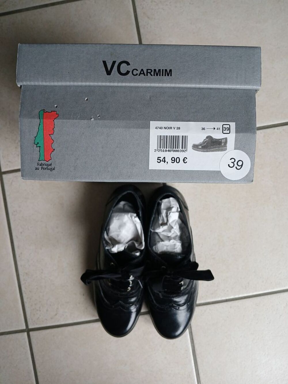 CHAUSSURES DERBY CUIR NOIRES FEMME	 Chaussures