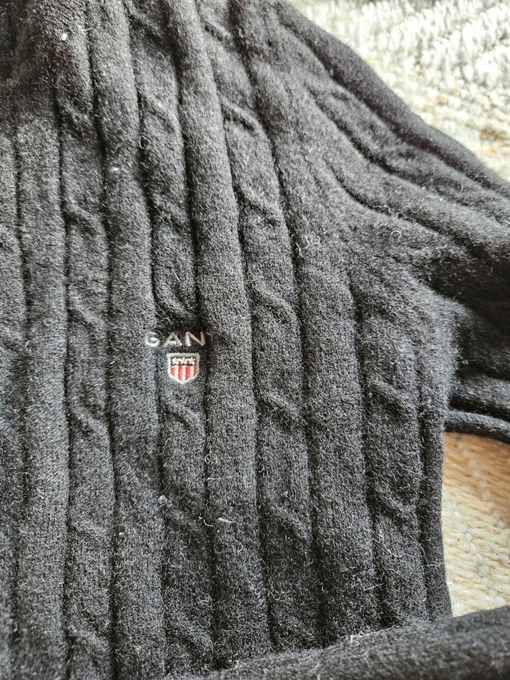 Veste laine noire femme petit 36 exc.&eacute;tat Vêtements