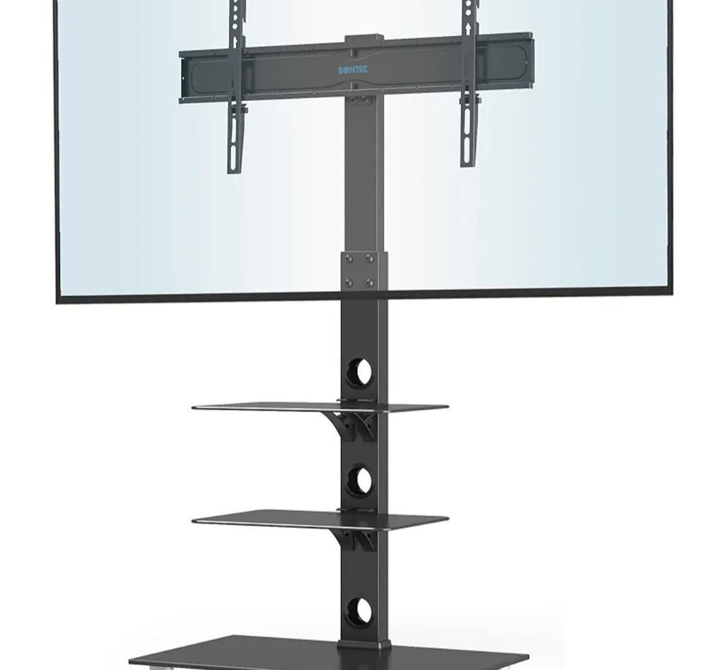 Support TV design vitrage fum&eacute;, toutes dimensions tv. Meubles