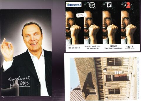 billet Europe 1 concert J. Clerc  + photo J. Lepers + 11 CP 6 Ervy-le-Ch�tel (10)