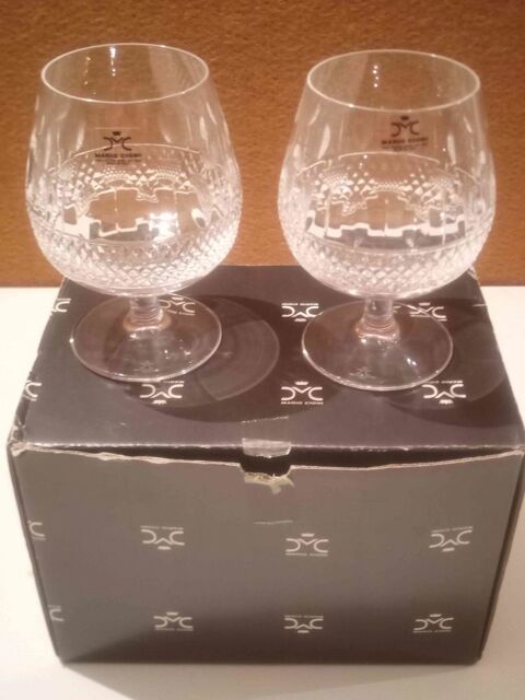 Deux verres � Cognac (Cristal  Mario Cioni ) 65 Nice (06)