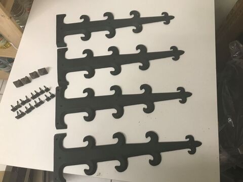 Lot de 2 pentures décoratives en fer forgé noir - NEUF 250 Colombes (92)