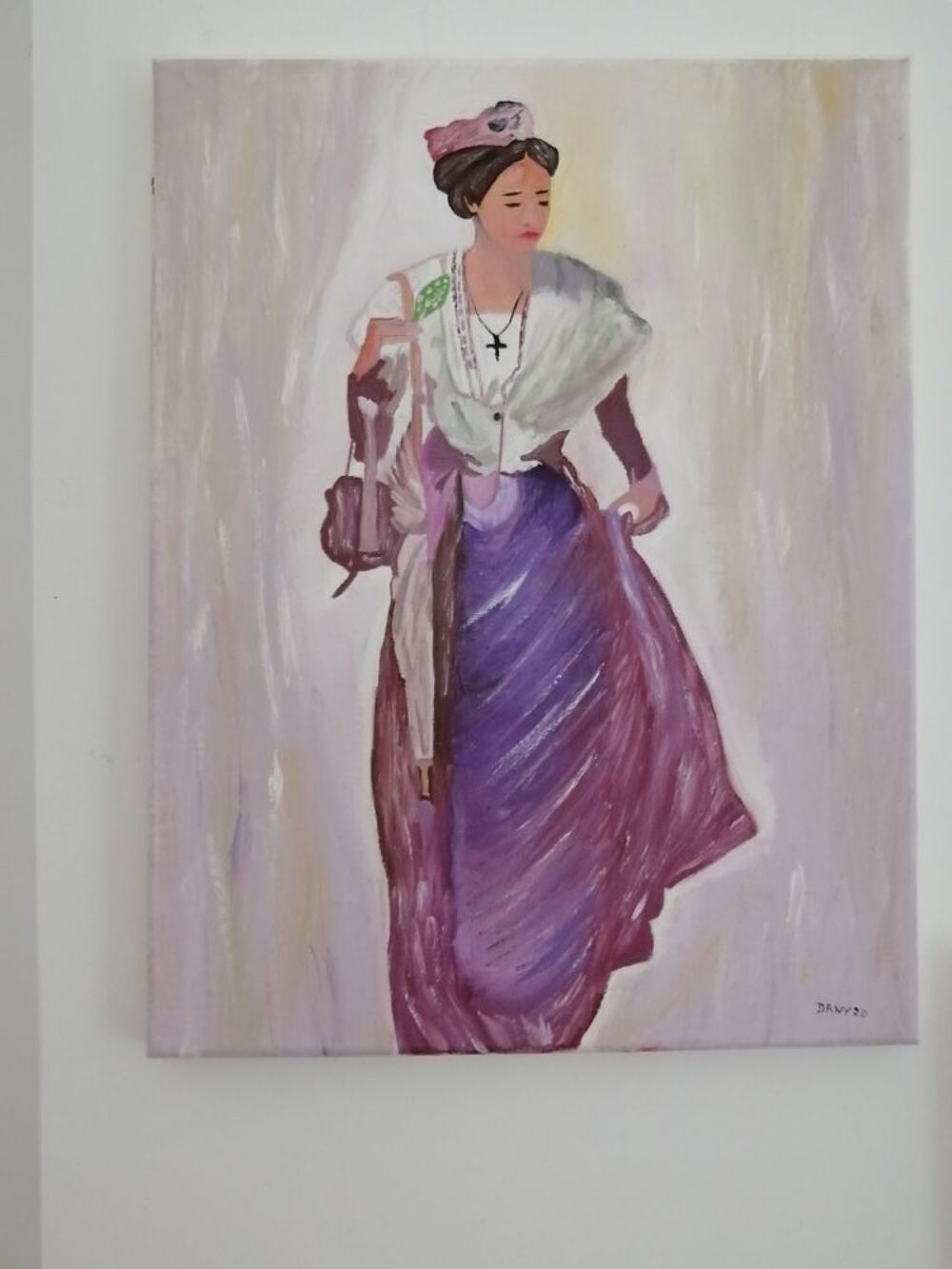 TABLEAUX A L HUILE SUR TOILE DE COTON 
LES TROIS ARLESIENNES Décoration