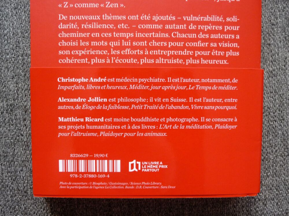 Ab&eacute;c&eacute;daire de la Sagesse-Christophe Andr&eacute;- Matthieu Ricard Livres et BD