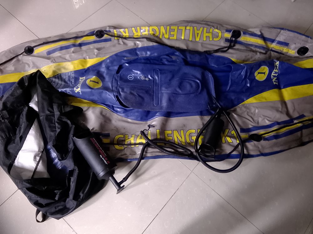 Bateau gonflable K1 kayak 1 place avec pagaie double, gonfl Sports