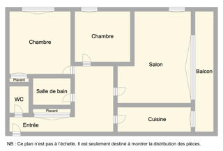  Appartement � vendre 3 pi�ces 69 m�