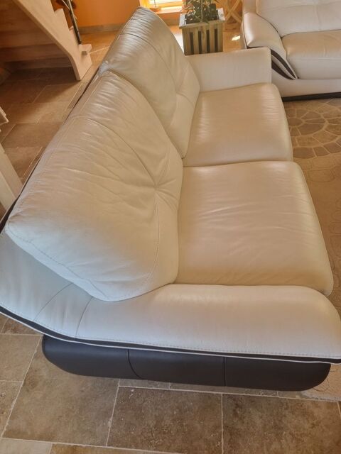 Canapes cuir crme 1800 Cuisery (71)