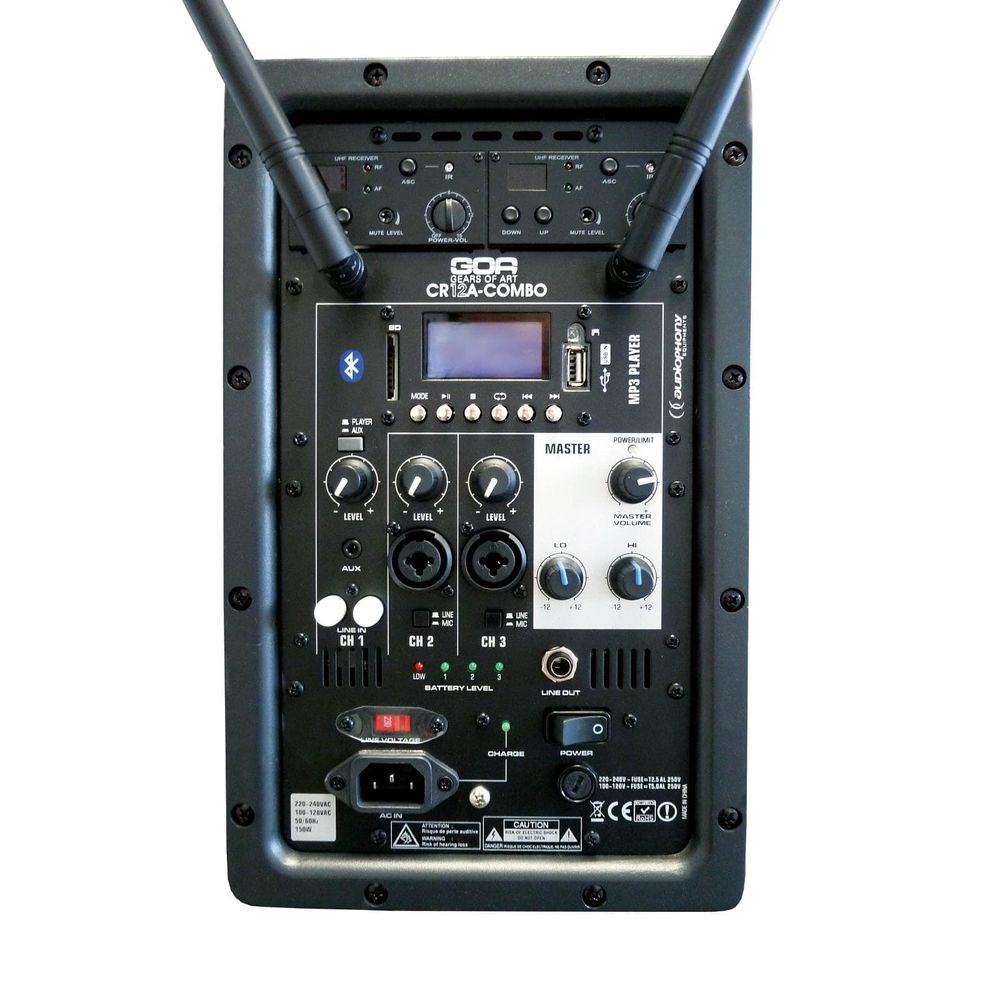 Sono Portable Karaok&eacute; Audiophony Combo CR12A avec 2 micros Audio et hifi