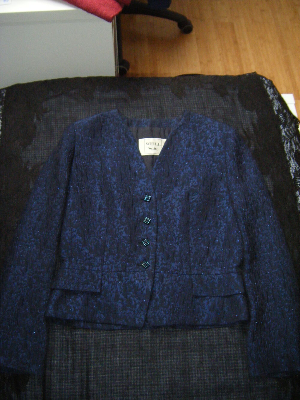 veste femme bleu marine Vêtements