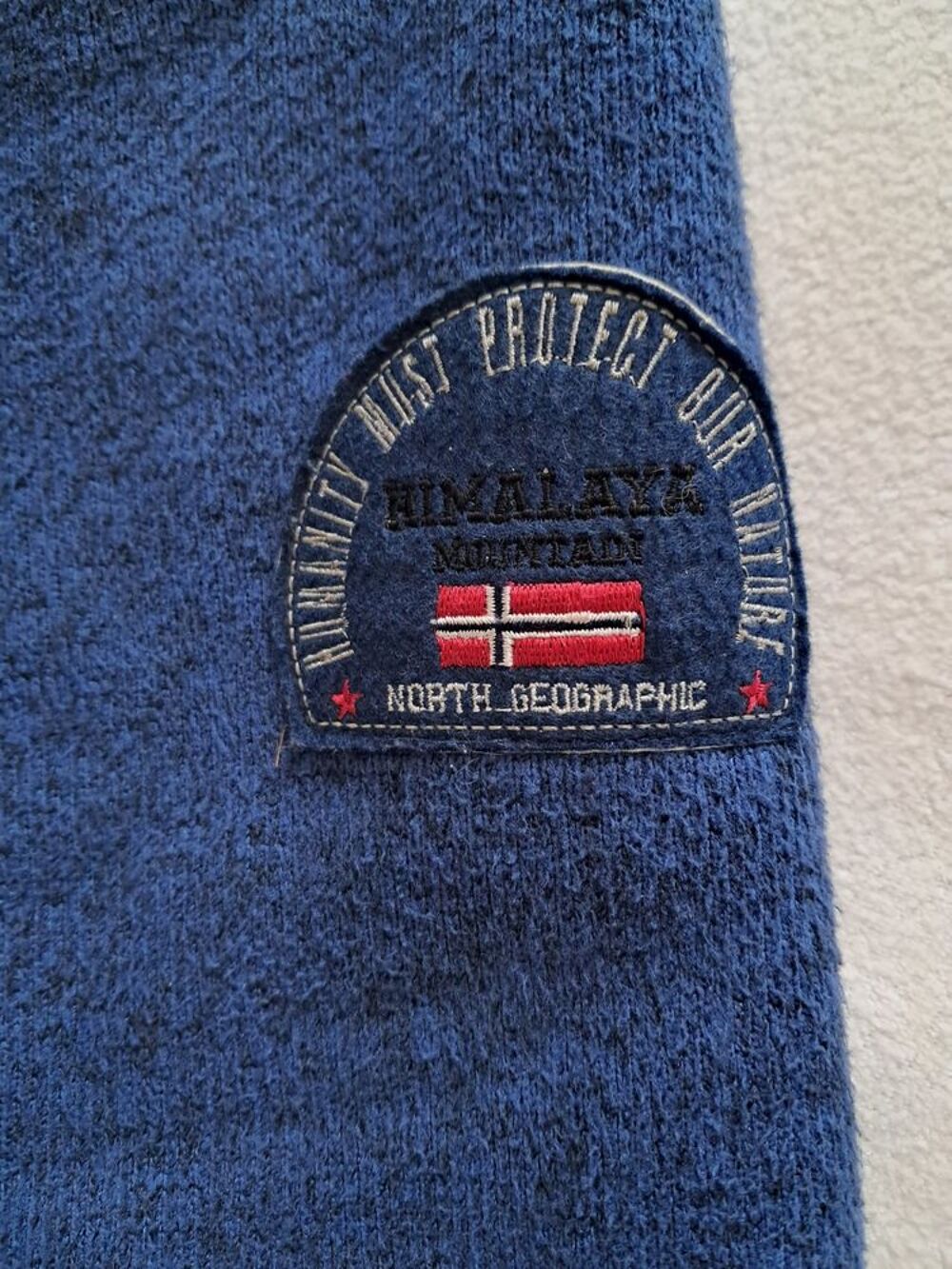 Veste polaire unisexe bleue doubl&eacute;e. Himalaya Mountains. T L Vêtements