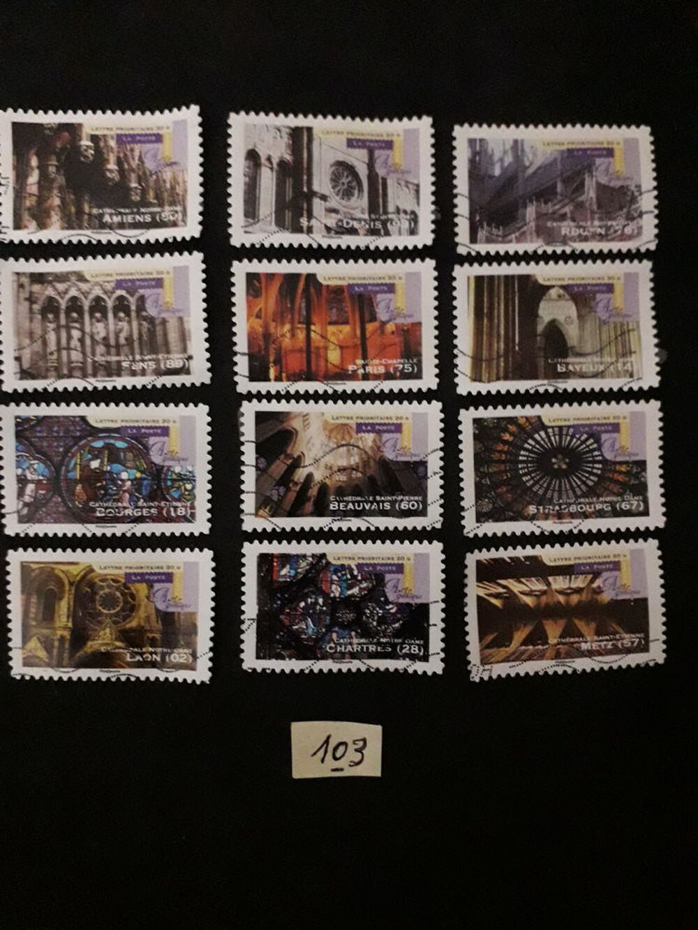 2S&eacute;ries compl&egrave;tes de timbres 0,40 € la s&eacute;rie.103-104 