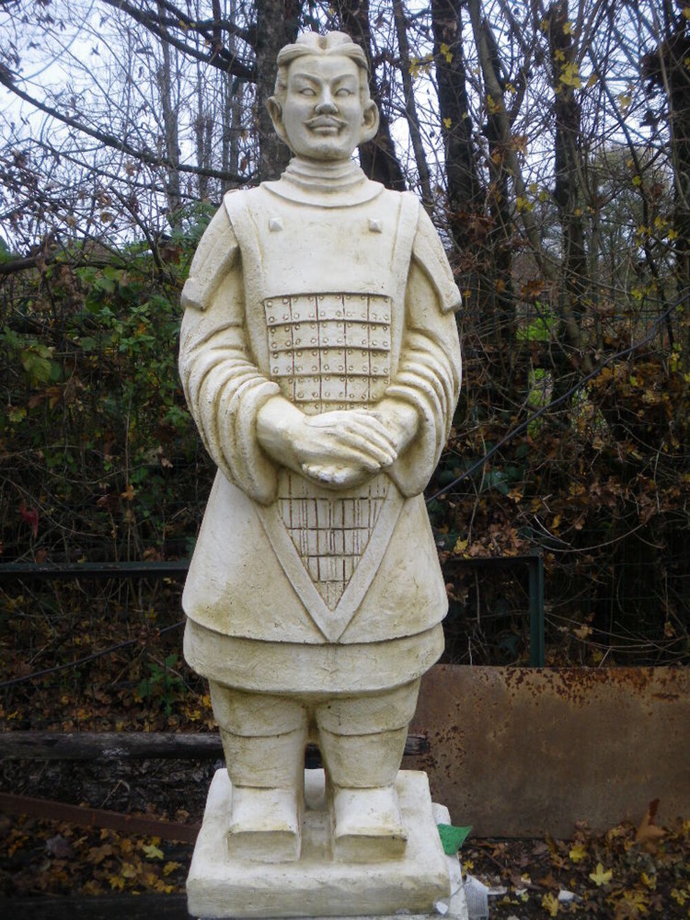 Statue, Guerrier chinois en pierre Décoration