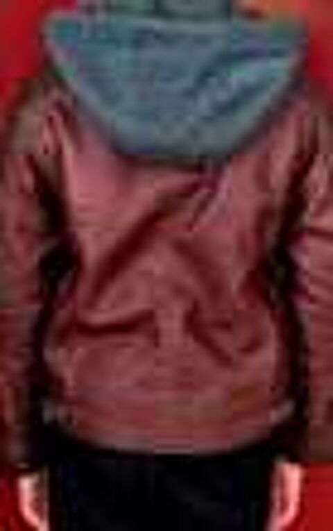 Blouson suedine, marron avec doublure et capuche Vtements enfants