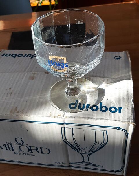 6 verres bi�re BRUGS en boite 15 Rosay-sur-Lieure (27)