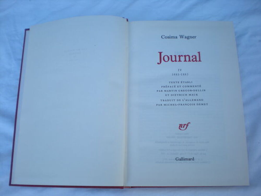 cosima wagner ( journal ) Livres et BD