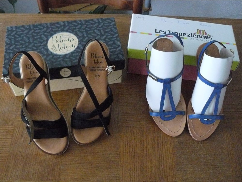 2 paires nu pieds "bibi" Chaussures