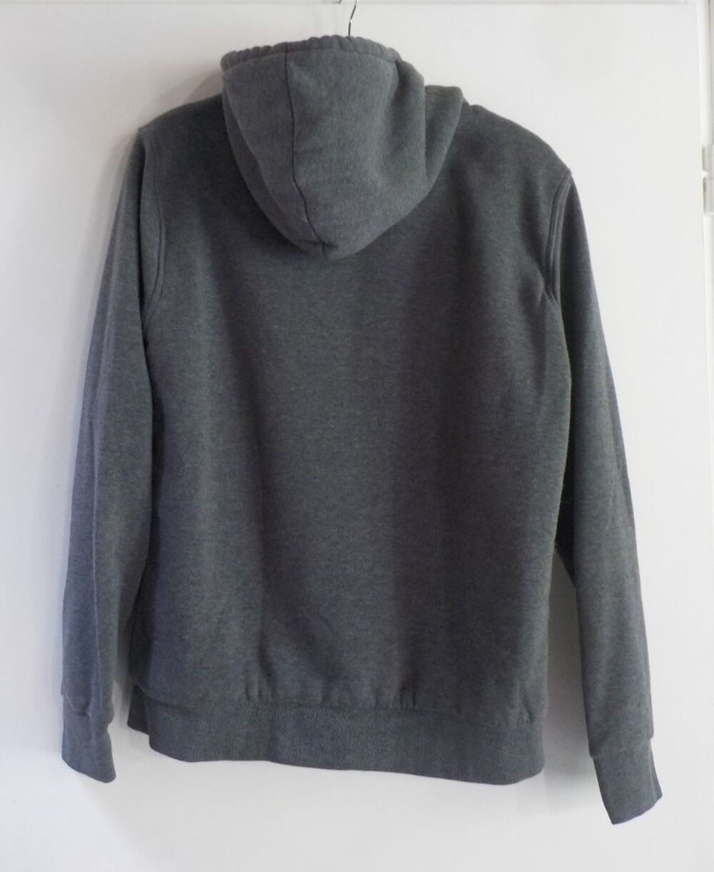 VESTE GRIS FONCE A CAPUCHE DOUBLEE POLAIRE Vêtements