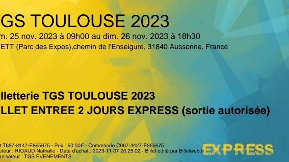 Tgs Toulouse entr&eacute;e plus photos Billetterie
