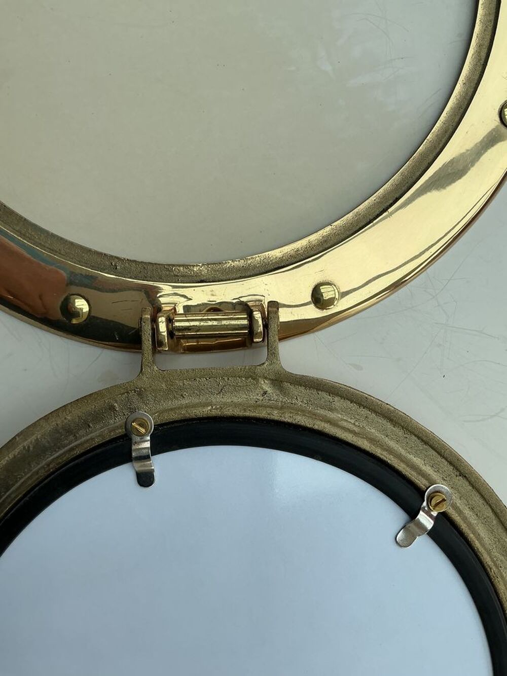 Miroir hublot de bateau en laiton Décoration