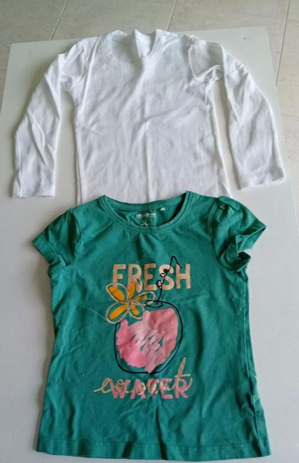 Ensemble 2 T.Shirts Fille ou Gar&ccedil;on &acirc;ge 5 Ans Vtements enfants