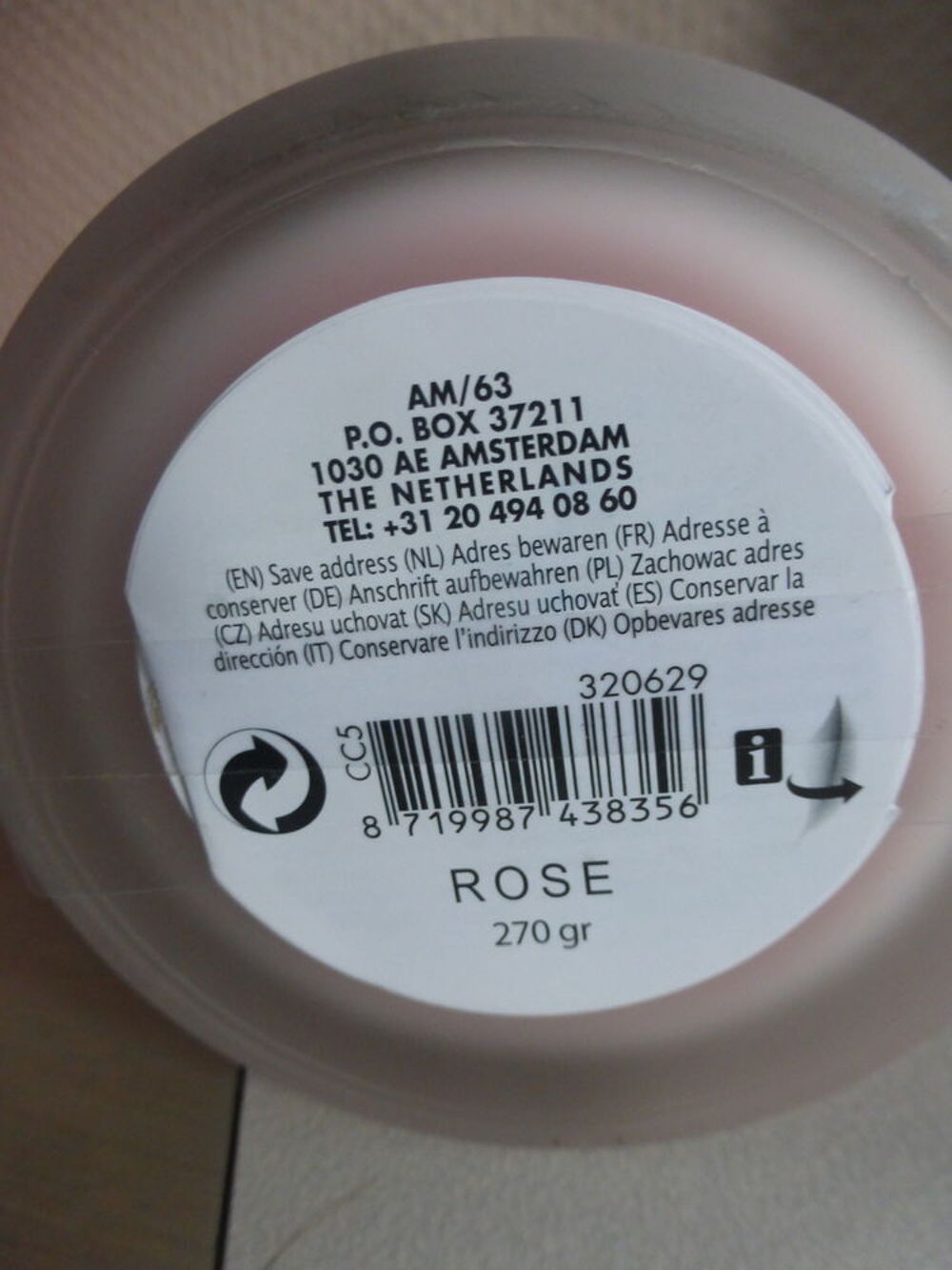 BOUGIE INSPIRED parfum ROSE - neuve Décoration