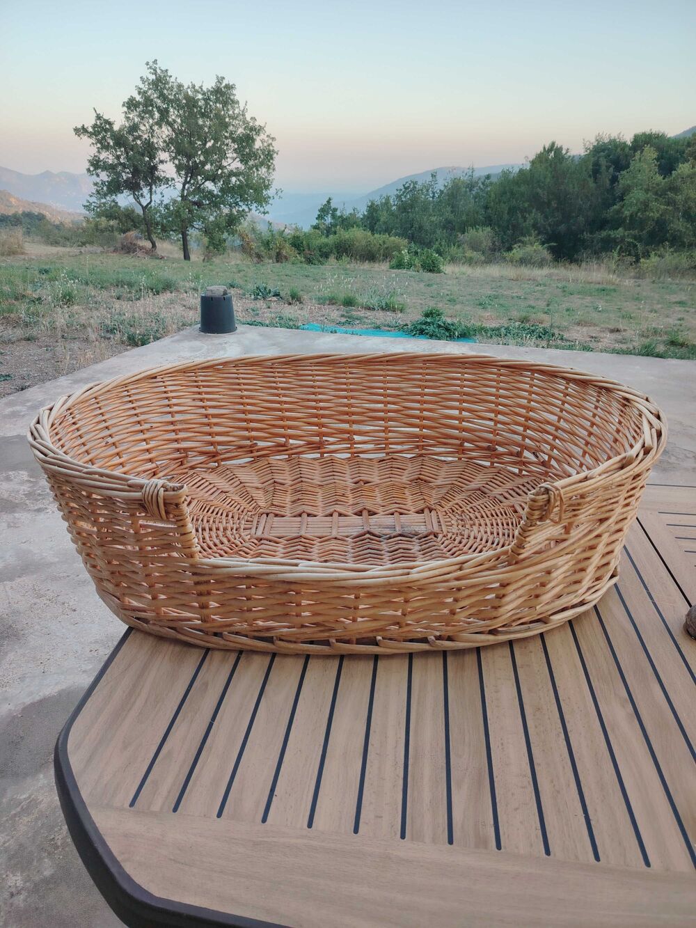 PANIER EN OSIER POUR GROS CHIEN Meubles