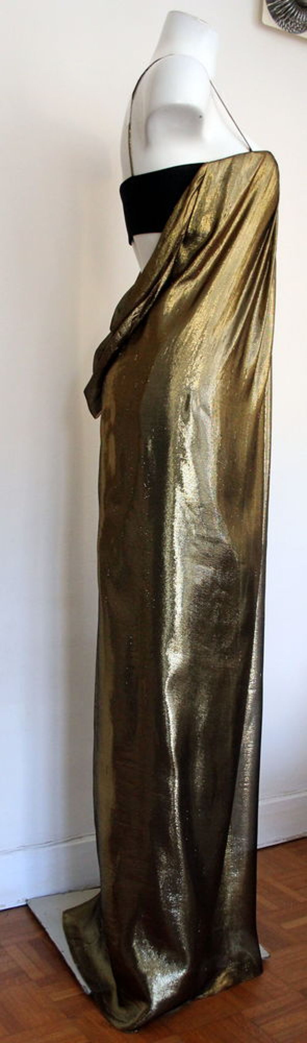 Robe longue lam&eacute; or PAULE KA T.38 Fr Vêtements