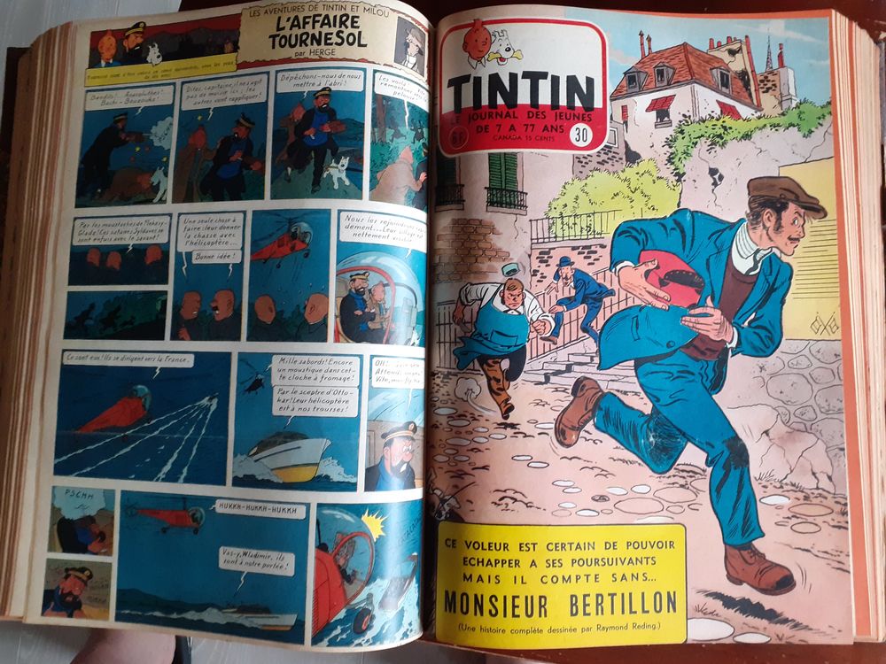 RELIURE JOURNAL DE TINTIN 1955 Livres et BD